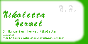 nikoletta hermel business card